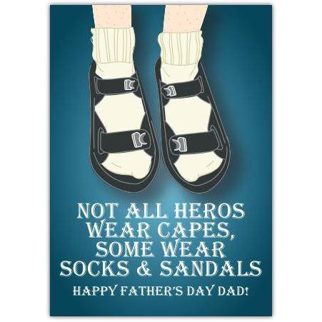 Father's Day Hero Sandals Card