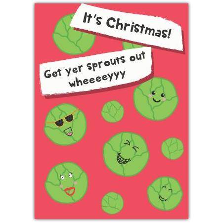 Christmas Funny Sprouts Greeting Card