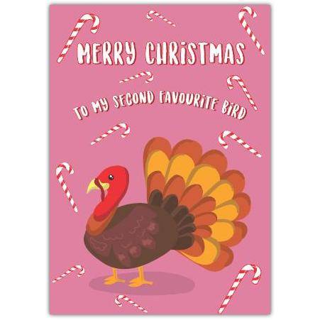 Merry Christmas Girl Funny Turkey Greeting Card