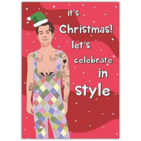 Christmas Harry Styles Funny Greeting Card