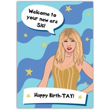 Your New Era Sister Taylor Swift Birthday Card