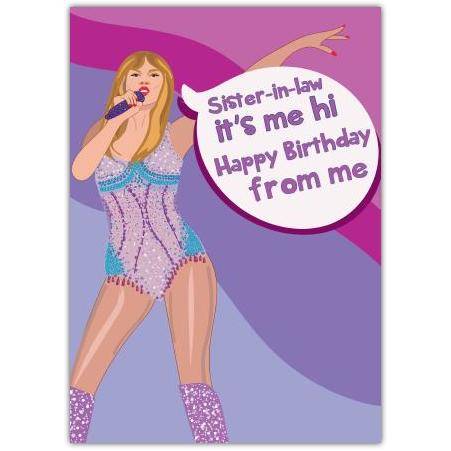 Sister-in-law Taylor Swift Birthday Card