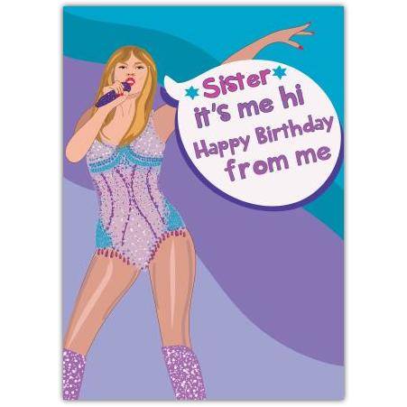 Sister Taylor Swift Birthday Card