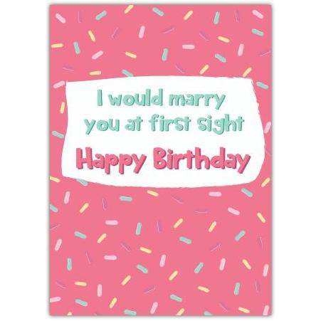 Marry At First Sight Birthday Card