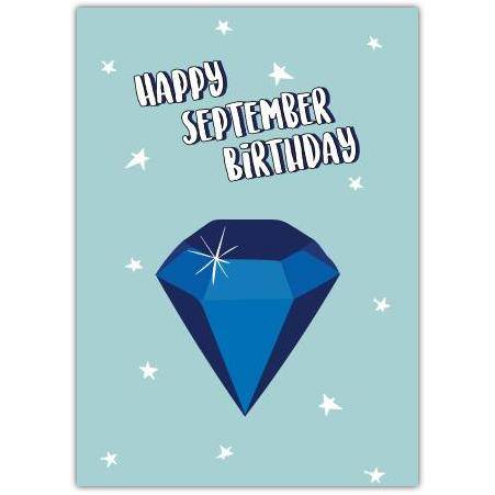 September Sapphire Birthday  Card