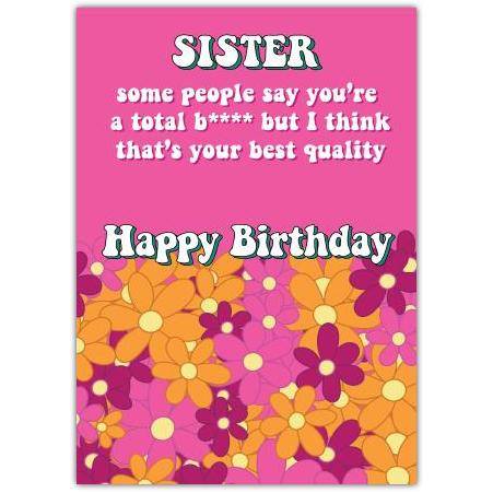 B**** Sister Birthday Card