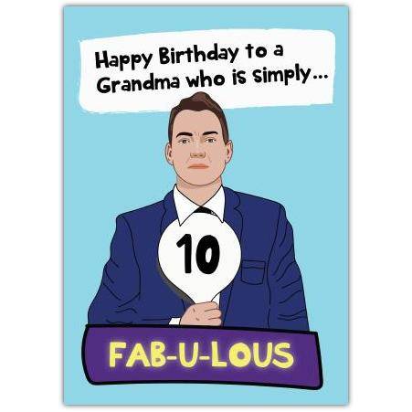 Happy Birthday Grandma 10 Out Of 10 Greeting Card