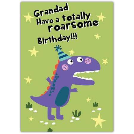 Happy Birthday Grandad Dino Fun Greeting  Card