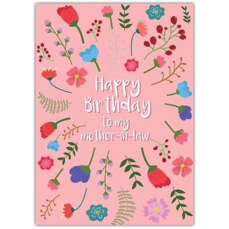 Happy Birthday Mother In Law Greeting Card