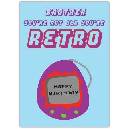 Retro Brother Birthday Card