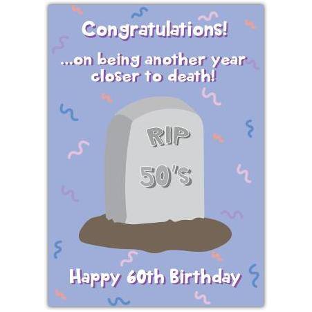 60th Birthday Rip 50s Card
