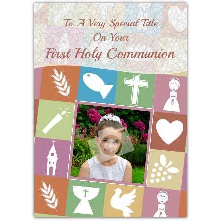 Veil religious greeting card personalised a5pzw2016003001