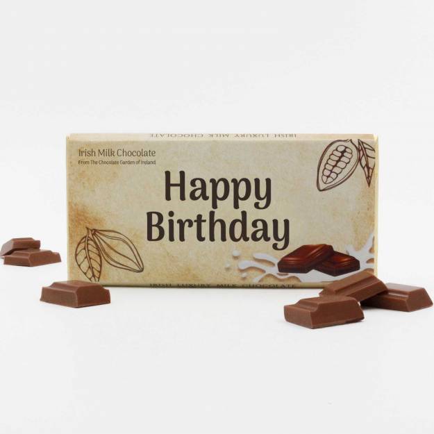 Happy Birthday - Personalised Irish Milk Chocolate Bar 75g