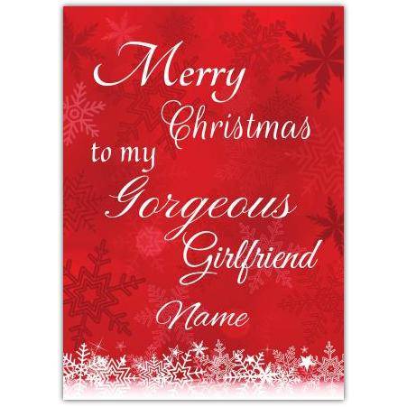 Christmas romantic greeting card personalised a5pzw2016003044