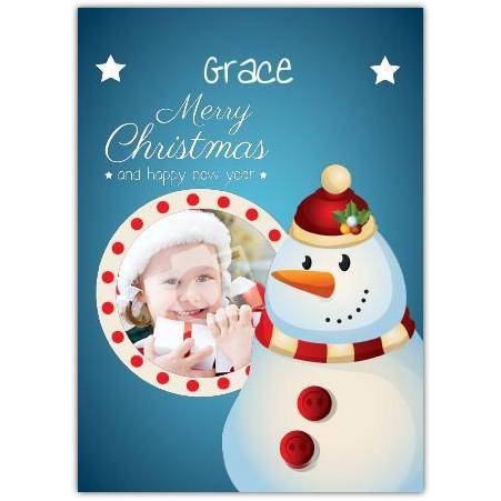 Snowman funny greeting card personalised a5pzw2016003063