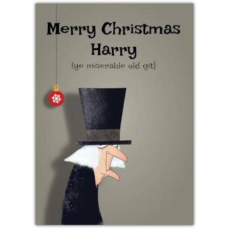Grumpy old man greeting card personalised a5pds2016003114