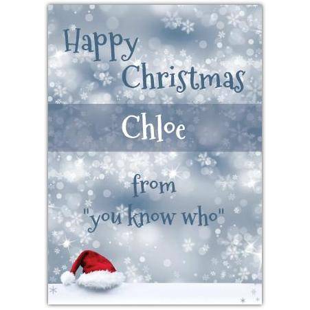 Santa Father Christmas greeting card personalised a5pzw2016003287
