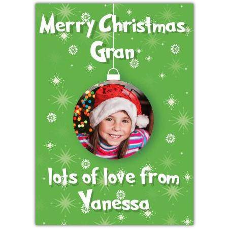 Christmas bauble greeting card personalised a5pzw2018010694