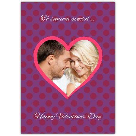 Someone special loveheart greeting card personalised a5pzw2019013846