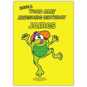 Toadally Awesome Birthday Card