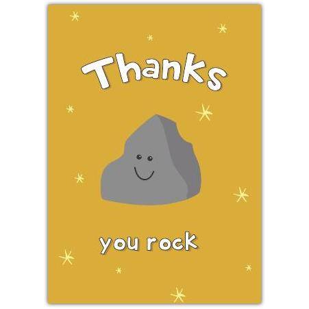 Thank You My Rock Funny Greeting Card