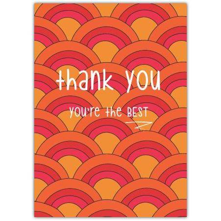 Thank You Mid Century Design Greeting Card