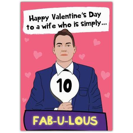 Valentines Day Wife 10 Out Of 10 Greeting Card