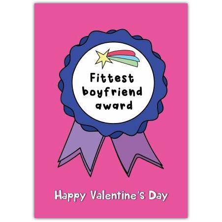 Fittest Boyfriend Award Valentine's Day Card