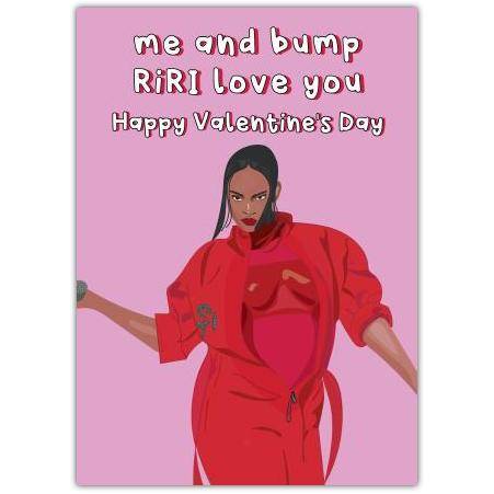 Valentines Day Rihanna Baby Greeting Card
