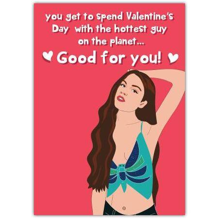 Valentines Day Hot Love Island Greeting Card