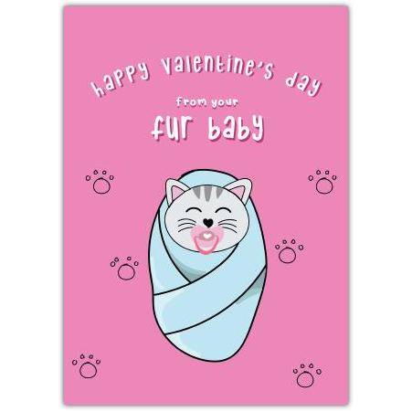 Pet Happy Valentines Day Fur Baby Greeting Card