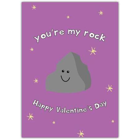 Happy Valentines Day Rock Greeting Card