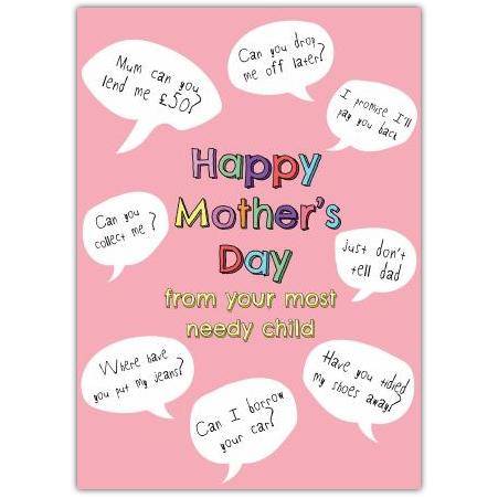 Mothers Day Funny Cheeky Greeting Card