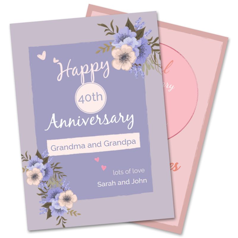 By Year Anniversary Greeting Cards
