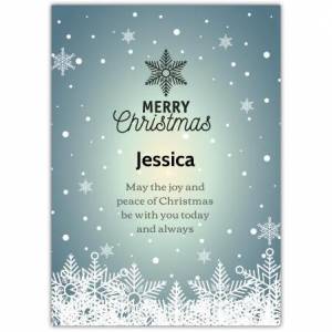Merry Christmas Joy And Peace Card