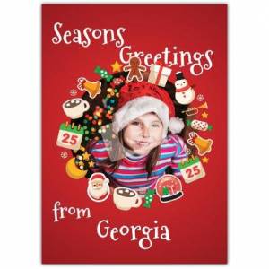 Seasons Greetings Photo Picture Card