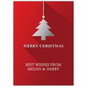 Merry Christmas Silver Tree Card
