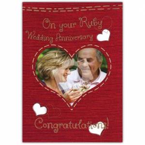 Congratulations On Your Ruby 40th Anniversary Card