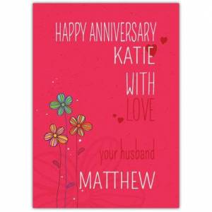 With Love From Your Husband Wedding Anniversary Card
