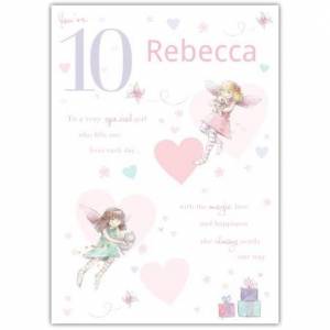 Special Girl Fairy Happy 10th Birthday Card