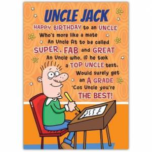 Top Uncle Birthday Card