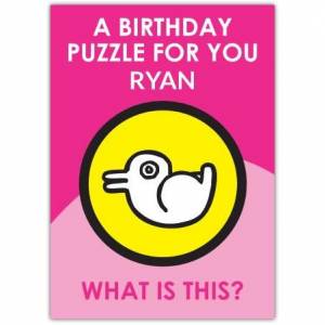 Duck Rabbit Puzzle Birthday Card