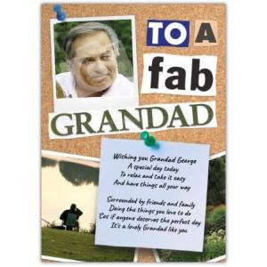 Fab Grandad Photo Birthday Card