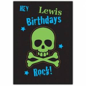 Hey Birthdays Rock Birthday Card