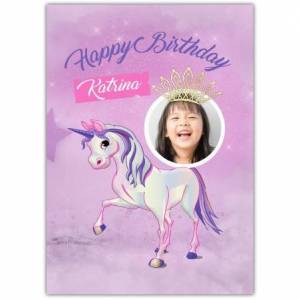 Happy Birthday Unicorn  Card