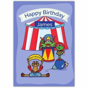 Happy Birthday Animal Circus  Card