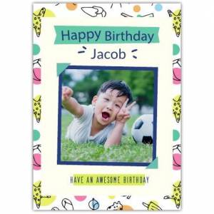 Happy Birthday Clourful Frame Card