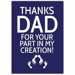 Fathers Day Rude Funny Blue Greeting Card
