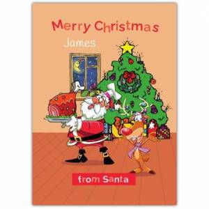 Christmas Santa's Ham Greeting Card