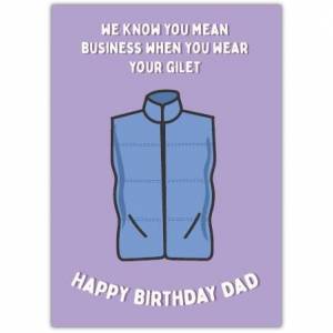 Happy Birthday Dad Fashion Greeting Card